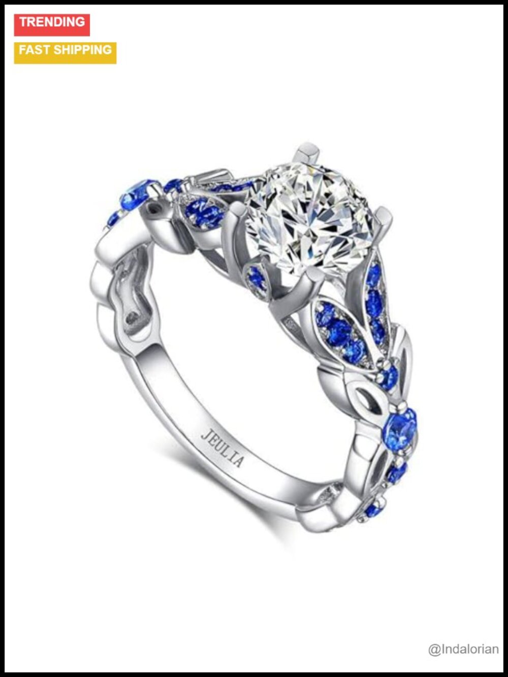 Personalized 925 Sterling Silver Butterfly Ring Set Round Cut Engagement Promise